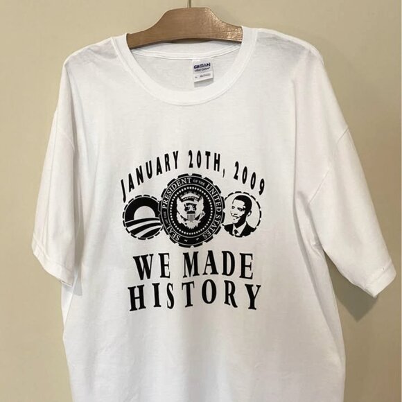2009 BARACK OBAMA INAUGURATION T-SHIRT “WE MADE HISTORY” - Picture 1 of 6